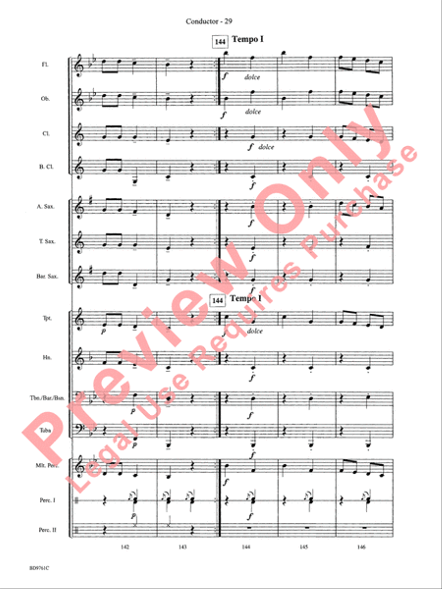 Bartók Suite (from For Children) by Bela Bartok Concert Band - Sheet Music page 32