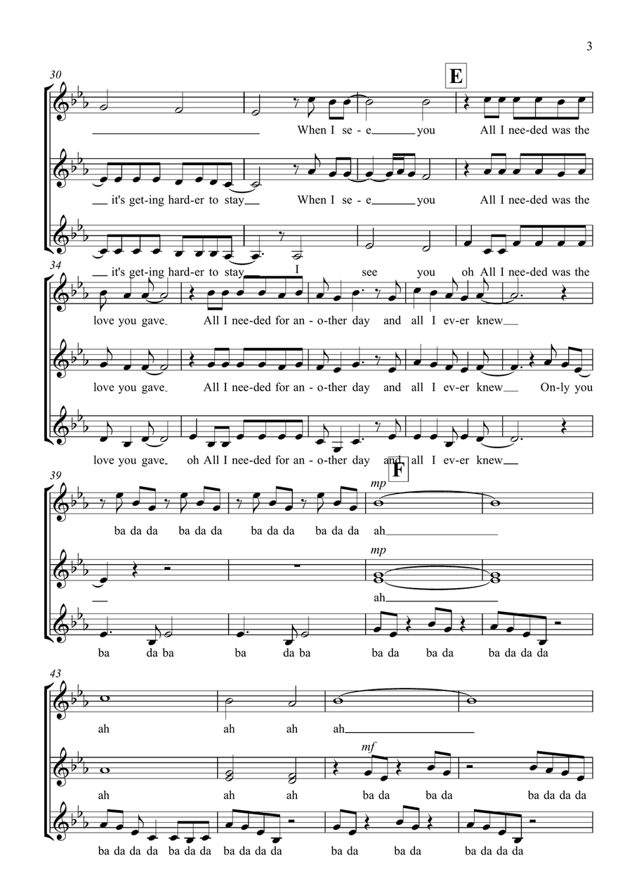 Only You 3-Part scores gallery preview page 3