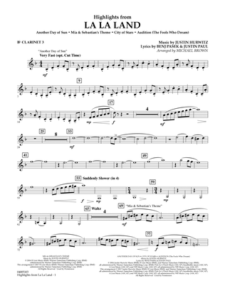 Highlights from La La Land - Bb Clarinet 3
