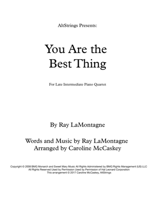 Book cover for You Are The Best Thing