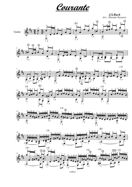 "Courante"  by Johann Sebastian Bach
