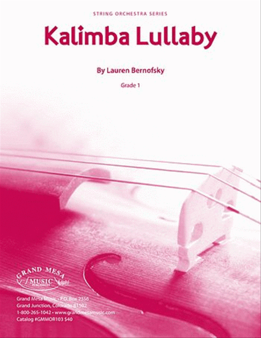 Kalimba Lullaby String Orchestra scores gallery preview page 1
