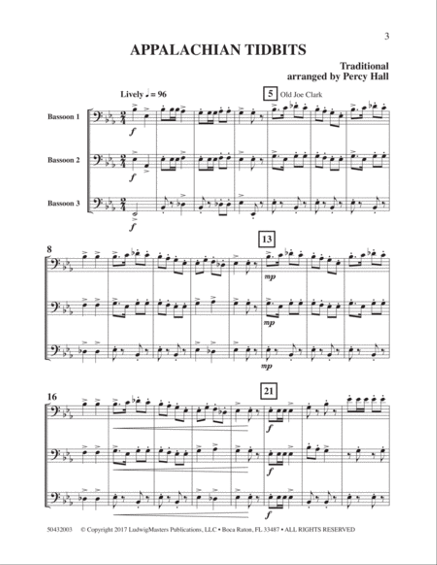 Appalachian Tidbits Appalachian Tidbits Woodwind Trio scores gallery preview page 1