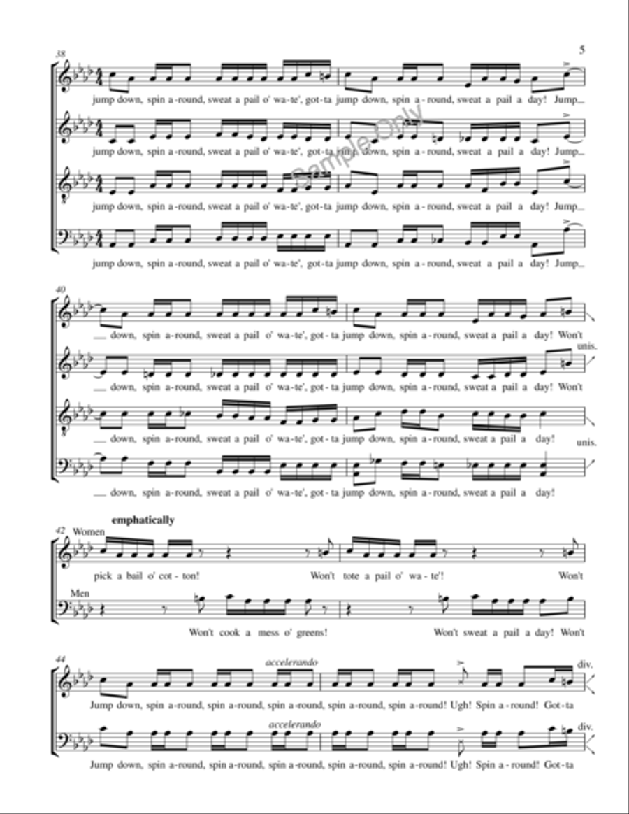 Jump Down Spin Around 4-Part scores gallery preview page 6
