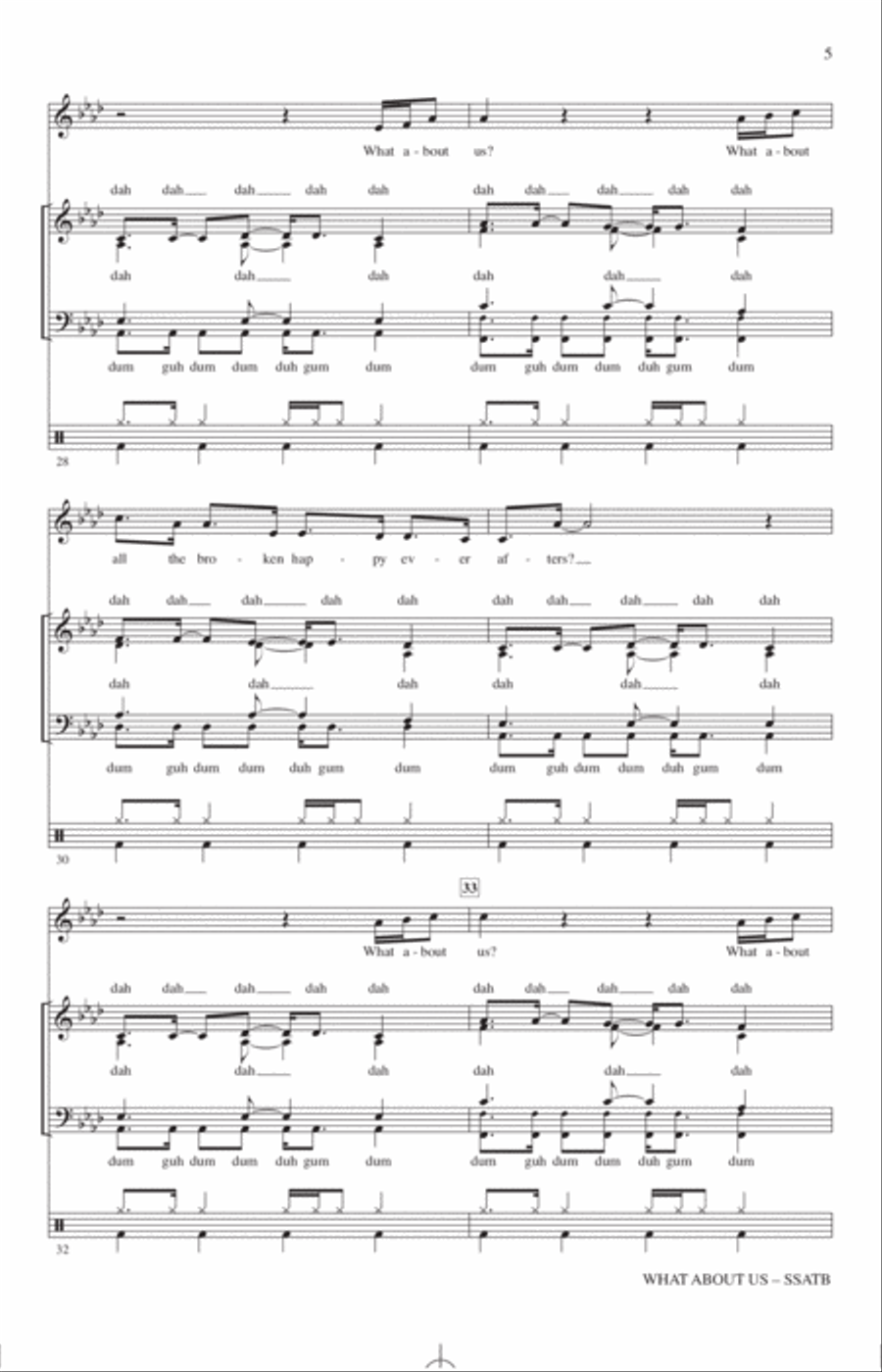 What About Us (arr. Paul Langford) 4-Part scores gallery preview page 4