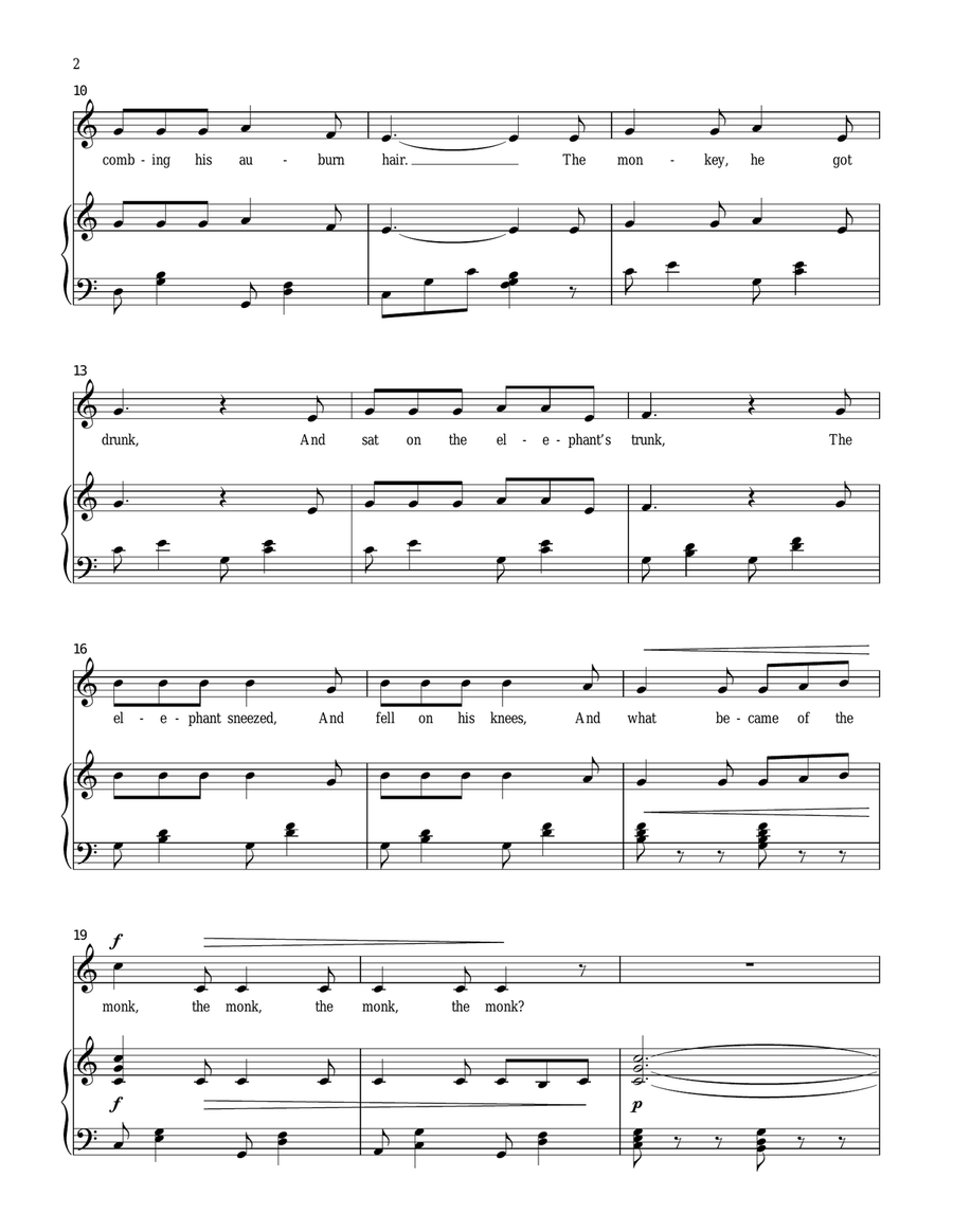 Animal Fair Animal Fair Voice scores gallery preview page 2