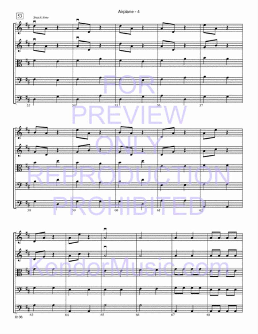 Airplane String Orchestra scores gallery preview page 5