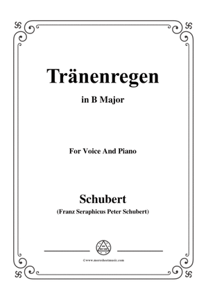 Schubert-Tränenregen,from 'Die Schöne Müllerin',Op.25 No.10,in B Major,for Voice&Pno