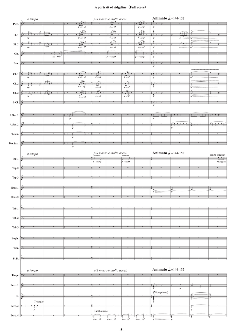 A portrait of ridgeline [Concert Band] - Score Only Concert Band scores gallery preview page 5