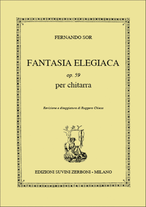 Book cover for Fantasia Elegiaca Opus 59 per chitarra