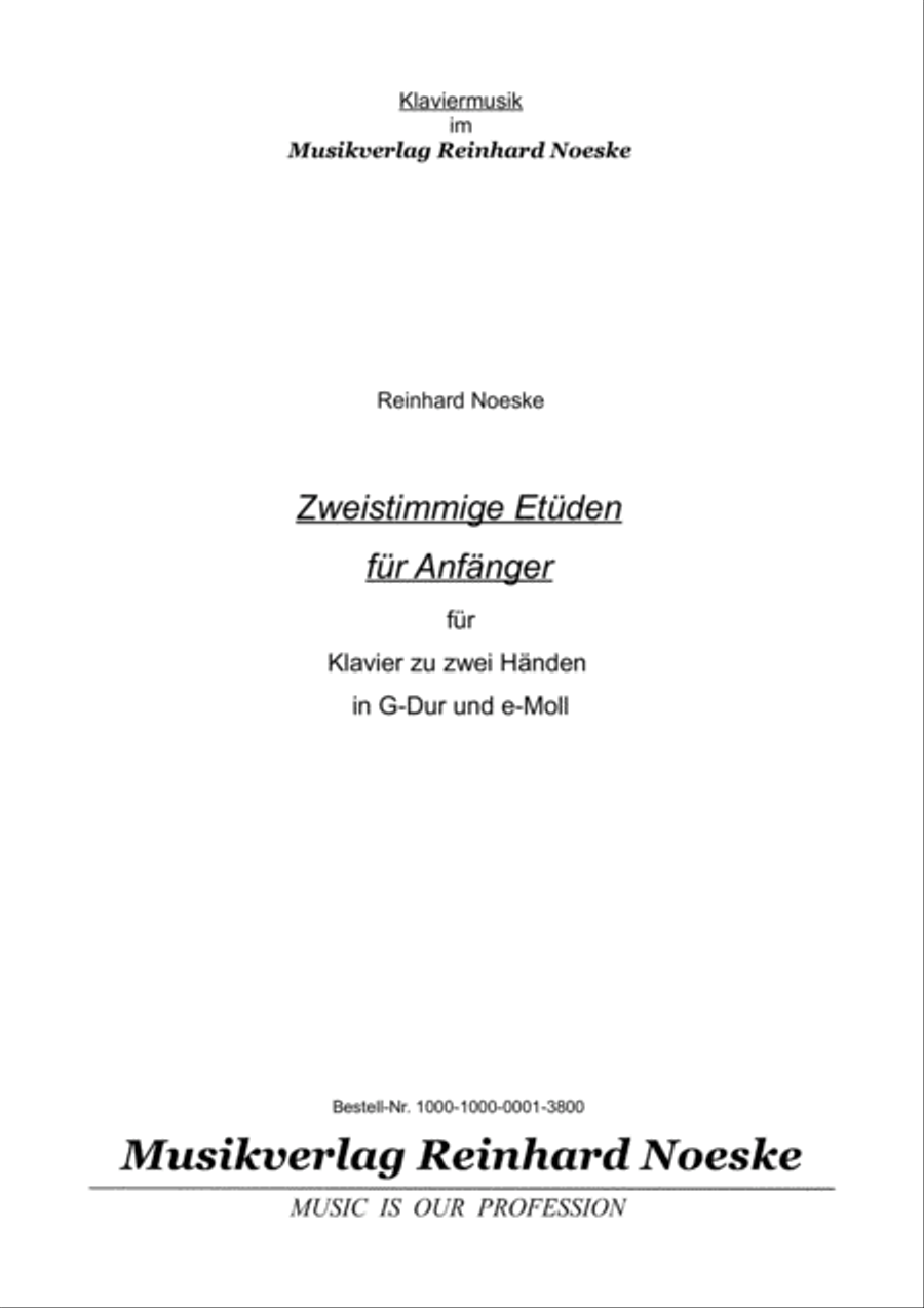 Zweistimmige Etüden für Anfänger in G-Dur und e-Moll Piano Method scores gallery preview page 3