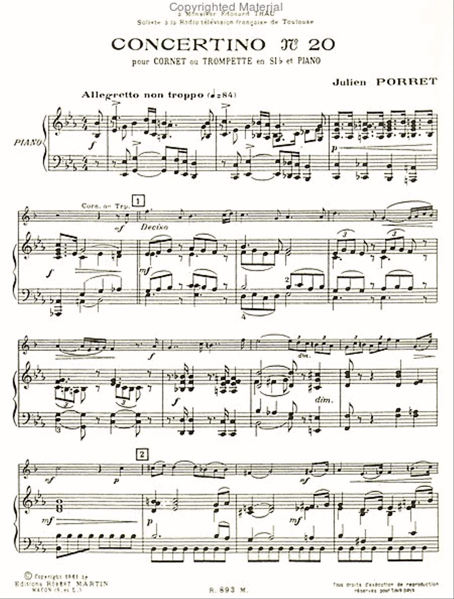 Concertino n°20 Concertino n°20 Trumpet Solo scores gallery preview page 2