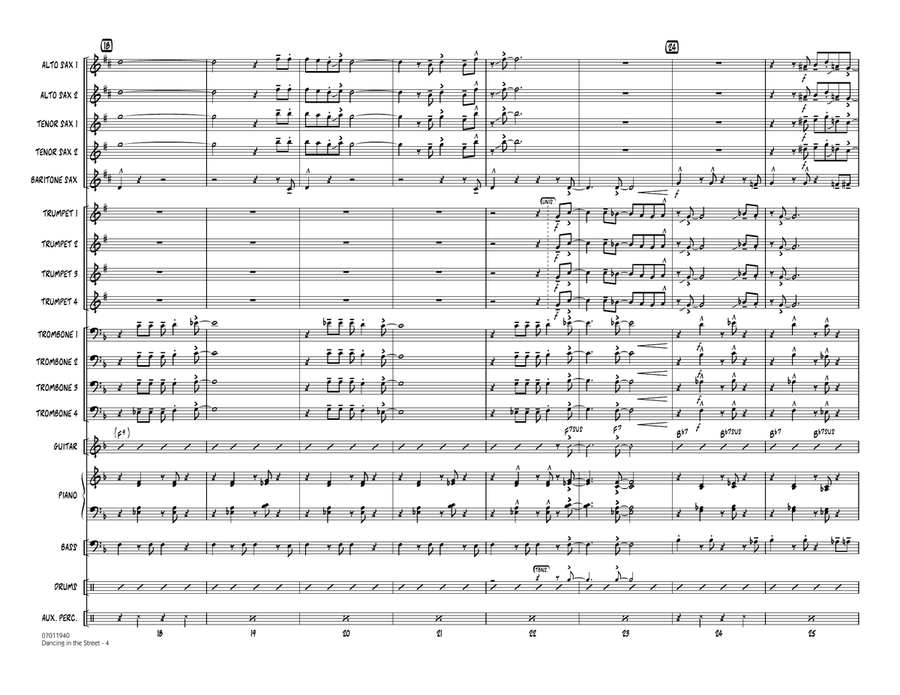 Dancing In The Street - Full Score Jazz Ensemble scores gallery preview page 4