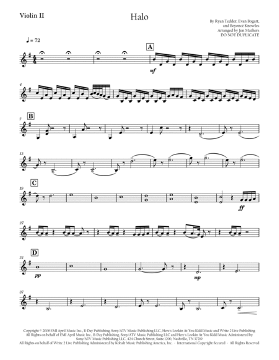 Halo String Quartet scores gallery preview page 3
