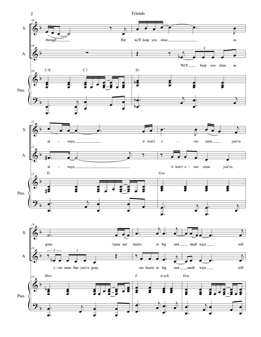 Friends Friends Alto Voice scores gallery preview page 2