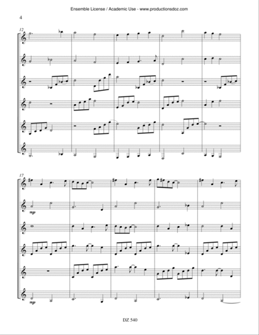 Table Music Guitar Ensemble scores gallery preview page 4