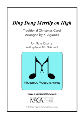 Ding Dong Merrily on High - for Flute Quartet