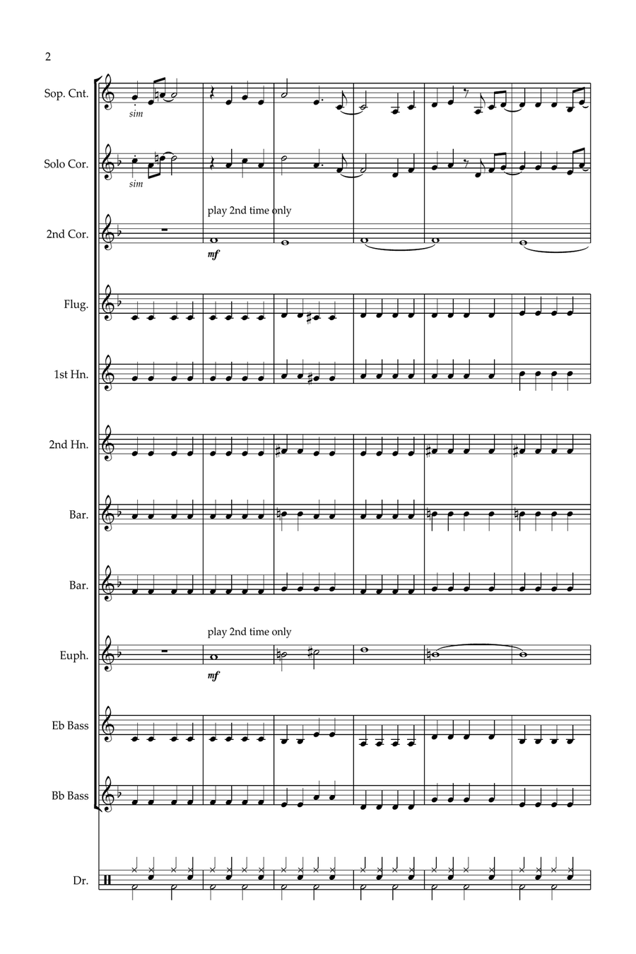 Mr. Blue Sky Mr. Blue Sky Brass Ensemble scores gallery preview page 2