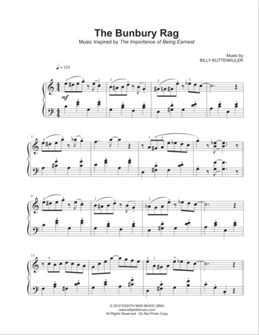 The Bunbury Rag Piano Solo scores gallery preview page 2