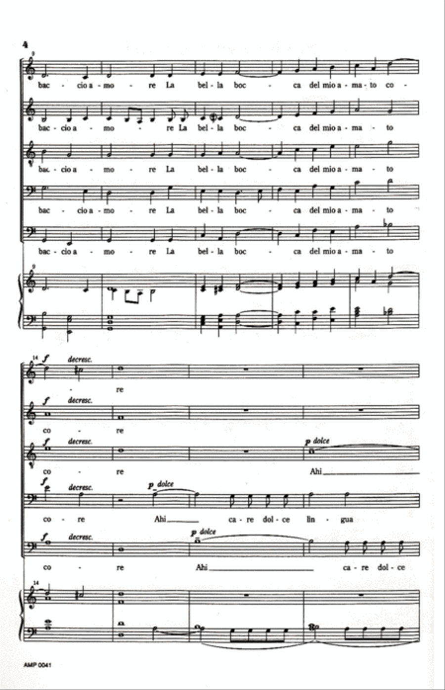 Si ch'io vorrei morire A Cappella scores gallery preview page 3