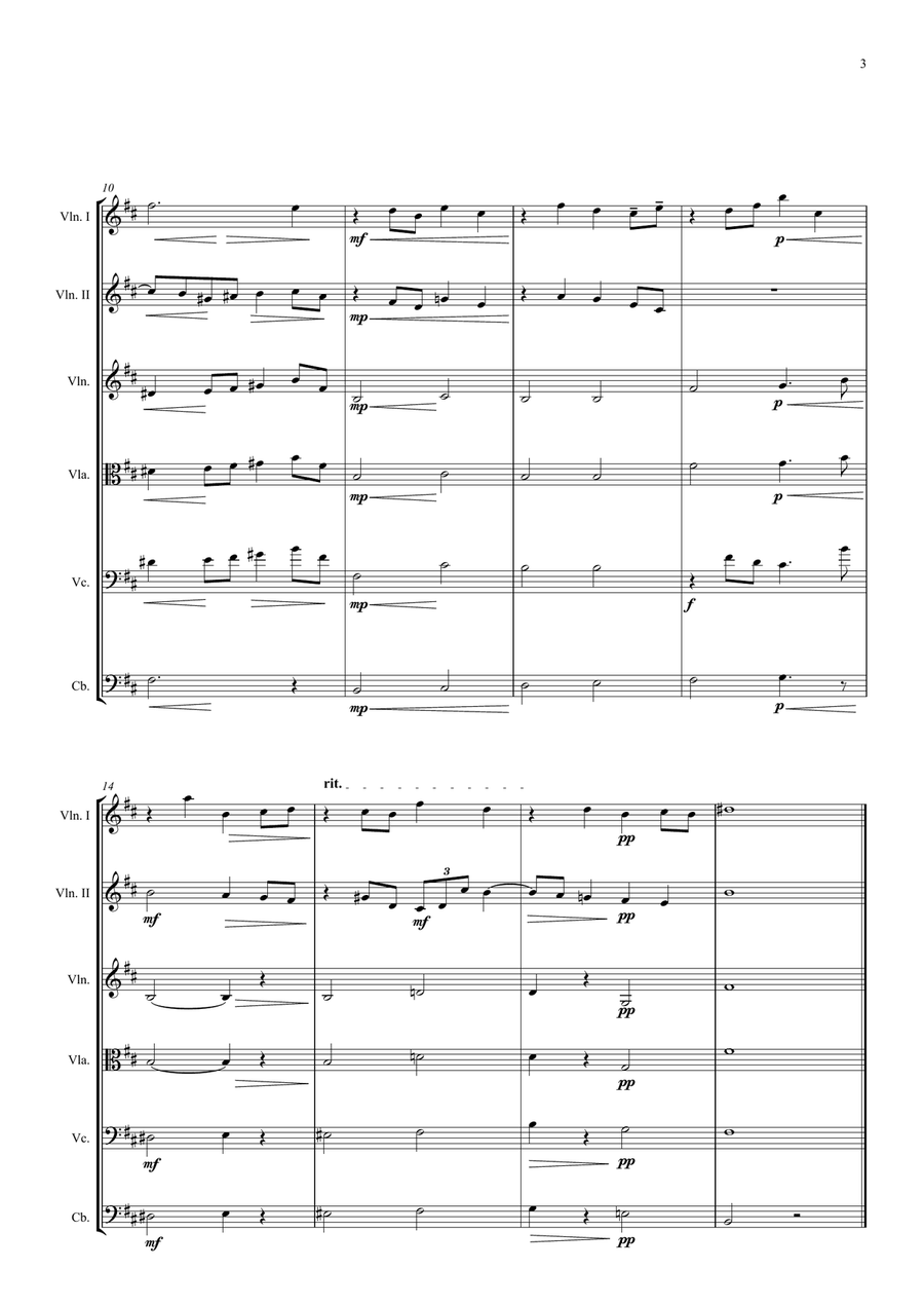 Enigma Variations, Op 36 (Theme) String Orchestra scores gallery preview page 3