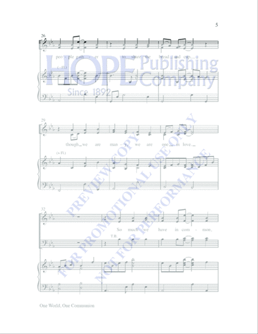 One World, One Communion 4-Part scores gallery preview page 5