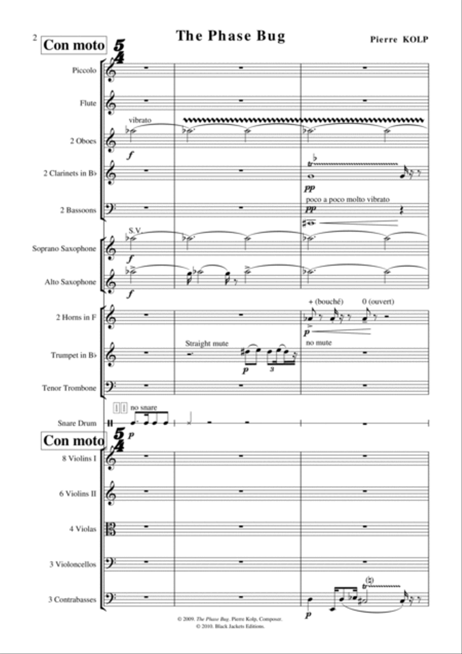 The Phase Bug for chamber orchestra Chamber Orchestra scores gallery preview page 2