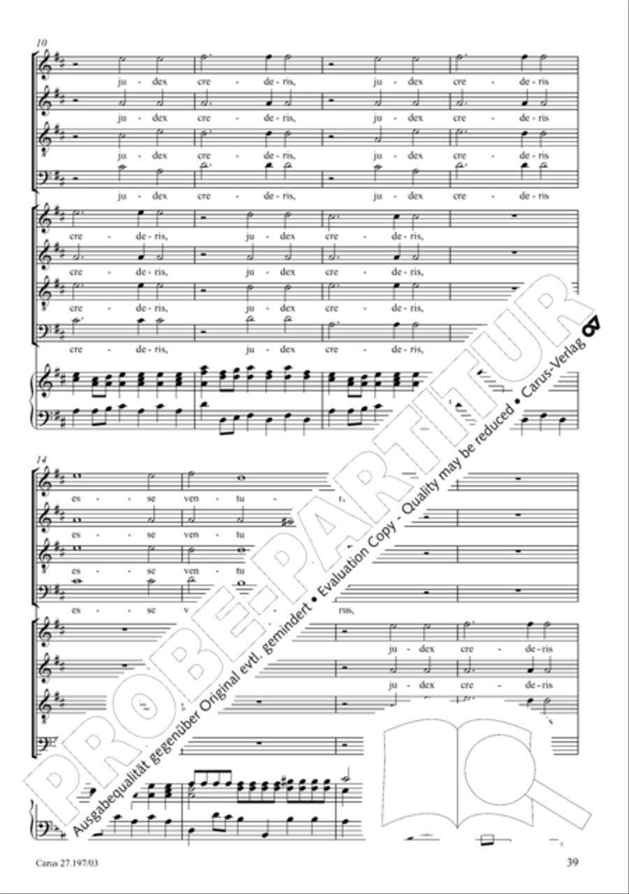 Te Deum in D a due cori SSATB scores gallery preview page 39