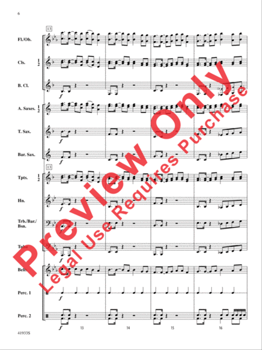 African Alleluia Concert Band scores gallery preview page 7