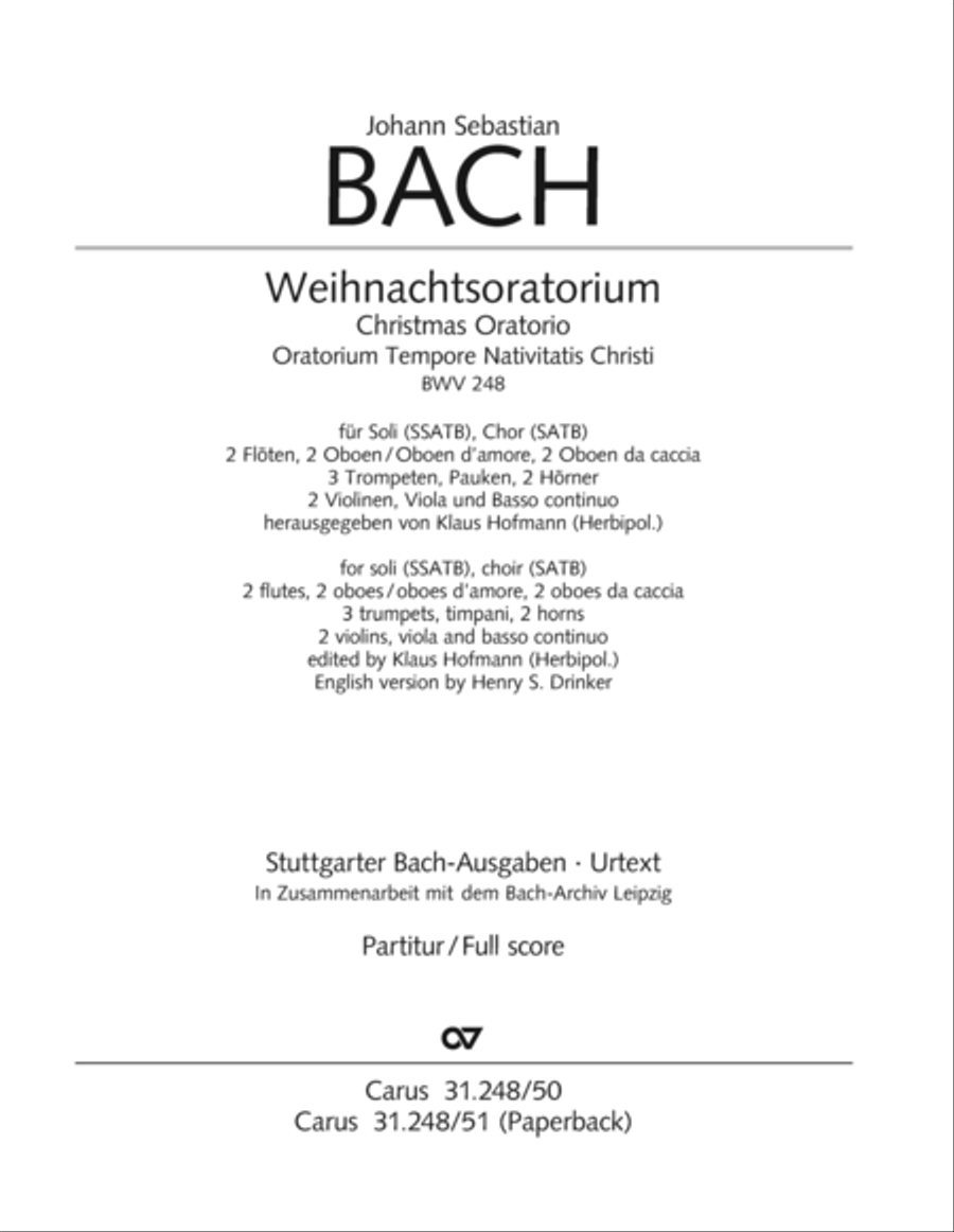 Christmas Oratorio Christmas Oratorio SSATB scores gallery preview page 2