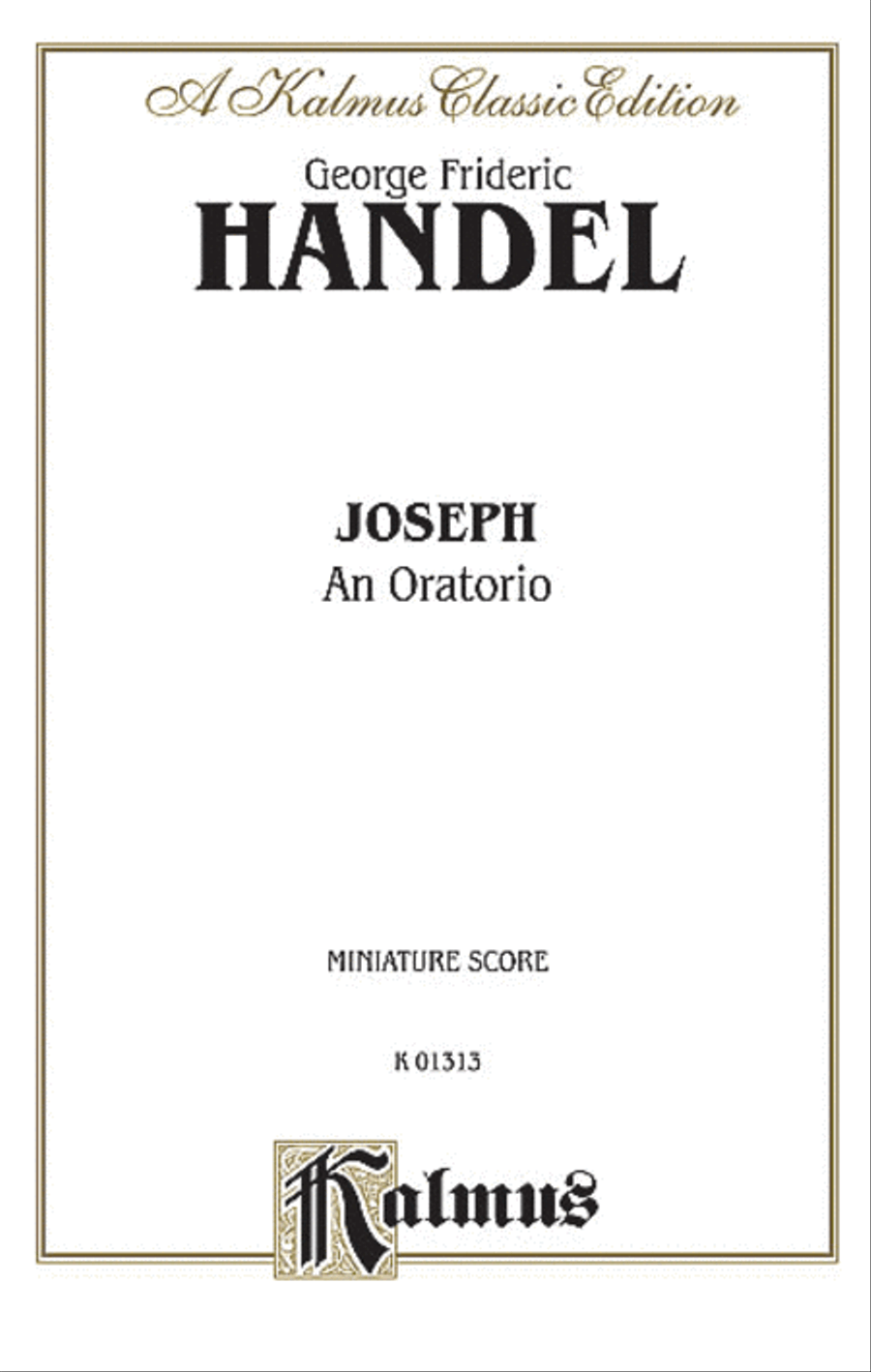 Joseph (1744) Choir scores gallery preview page 1