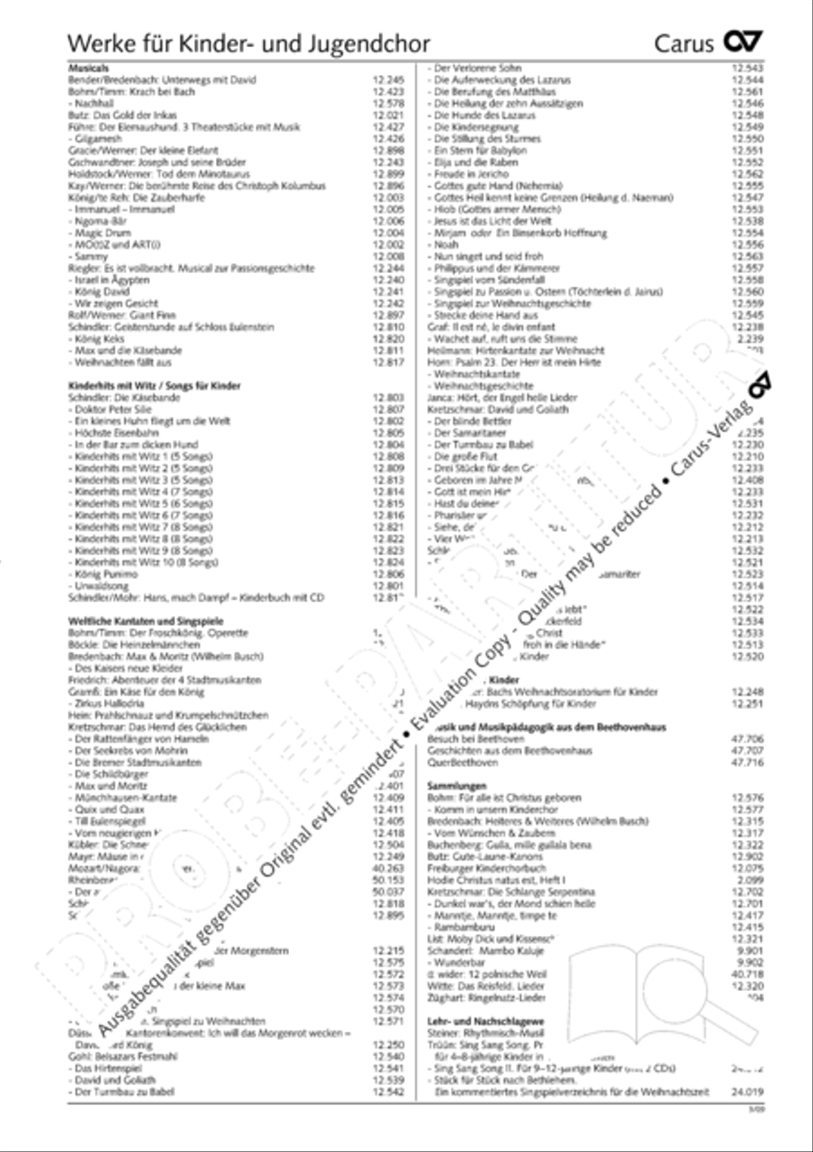 Singspiel zur Weihnachtsgeschichte Children's Choir scores gallery preview page 9