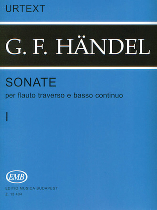 Book cover for Six Sonatas for Flute and Basso Continuo – Volume 1
