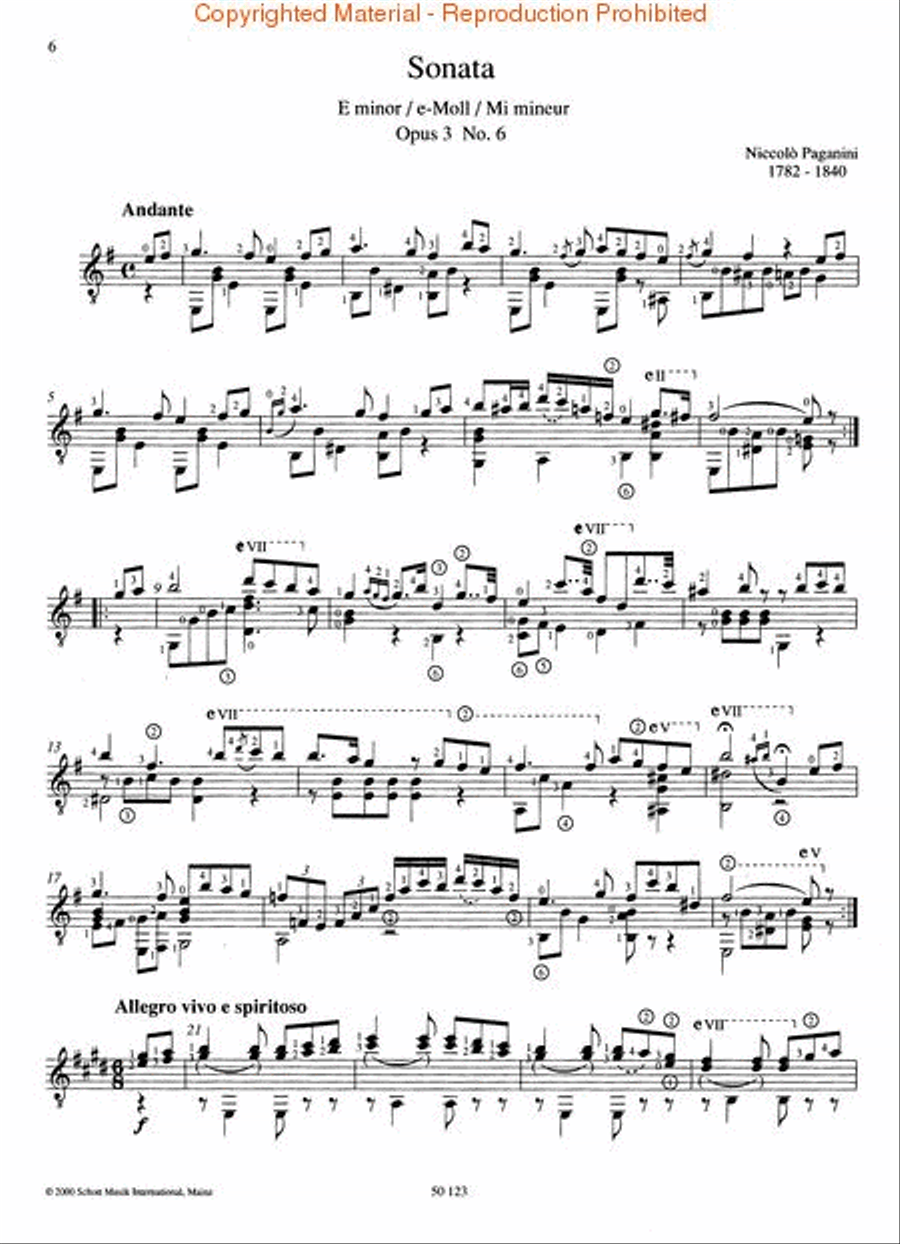 2 Sonatas, Op. 3, Nos. 1 and 6 Acoustic Guitar scores gallery preview page 3
