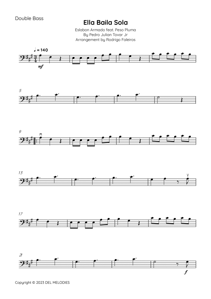 Ella Baila Sola Ella Baila Sola Double Bass scores gallery preview page 1