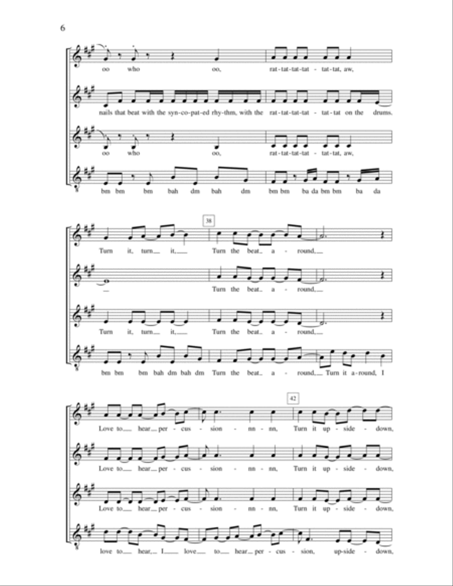 Turn The Beat Around (arr. Deke Sharon) SSAA scores gallery preview page 6