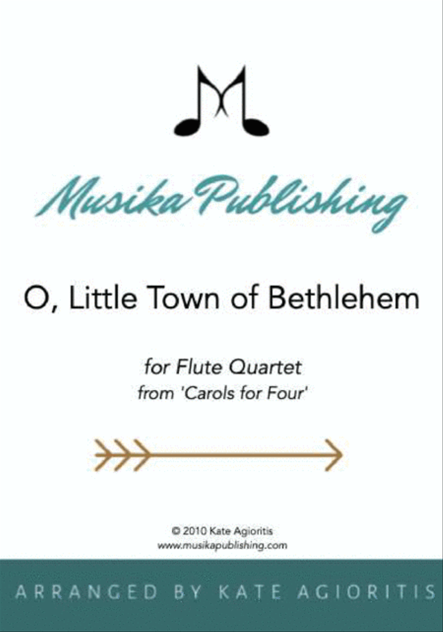 O Little Town of Bethlehem - Flute Quartet Flute Quartet scores gallery preview page 1