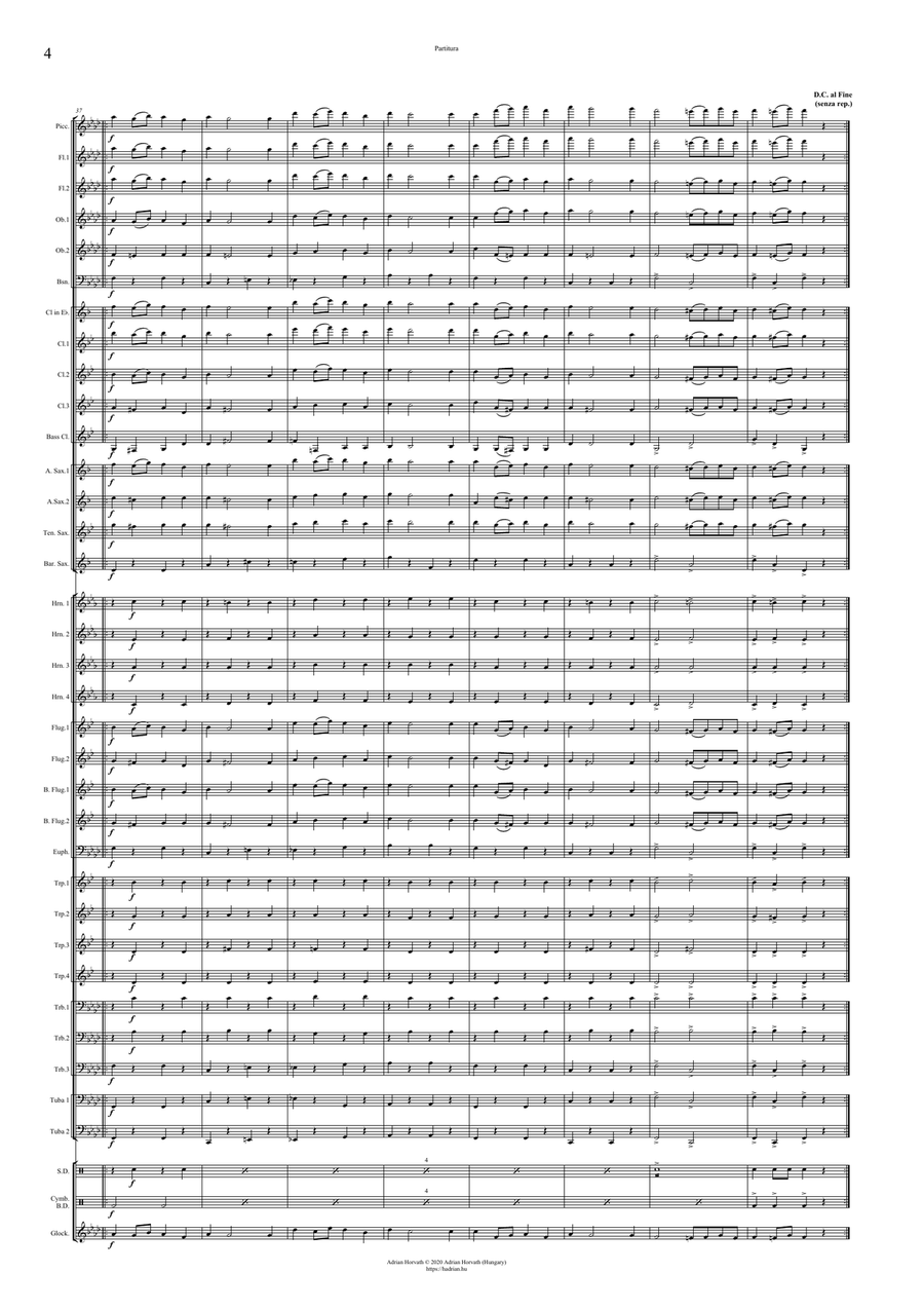 Klapka March Concert Band scores gallery preview page 6