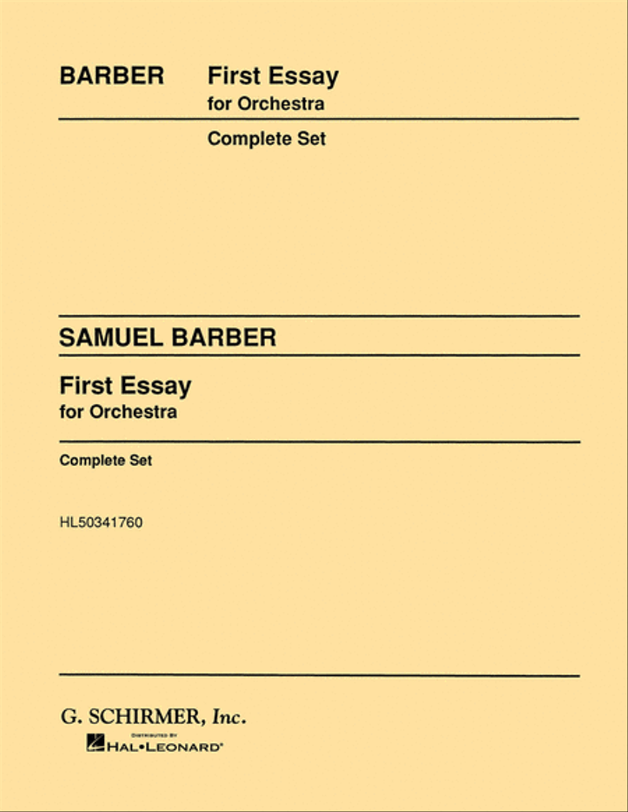First Essay for Orchestra Orchestra scores gallery preview page 1