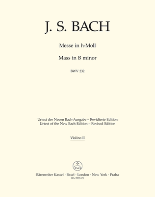 Book cover for Mass in b minor, BWV 232