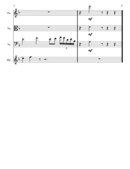 Ambrosia 92 for String Trio & Harp