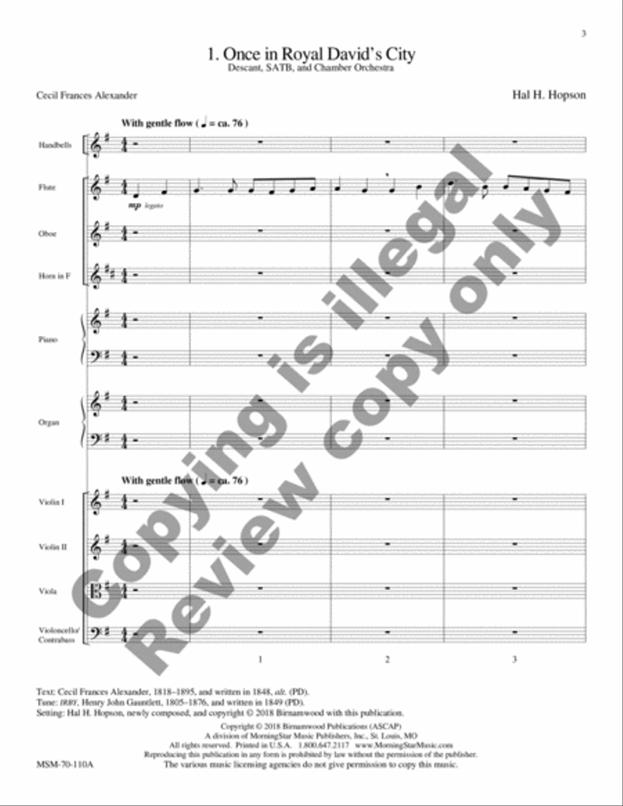 A Carol Suite (Chamber Orchestra Score) Choir scores gallery preview page 3