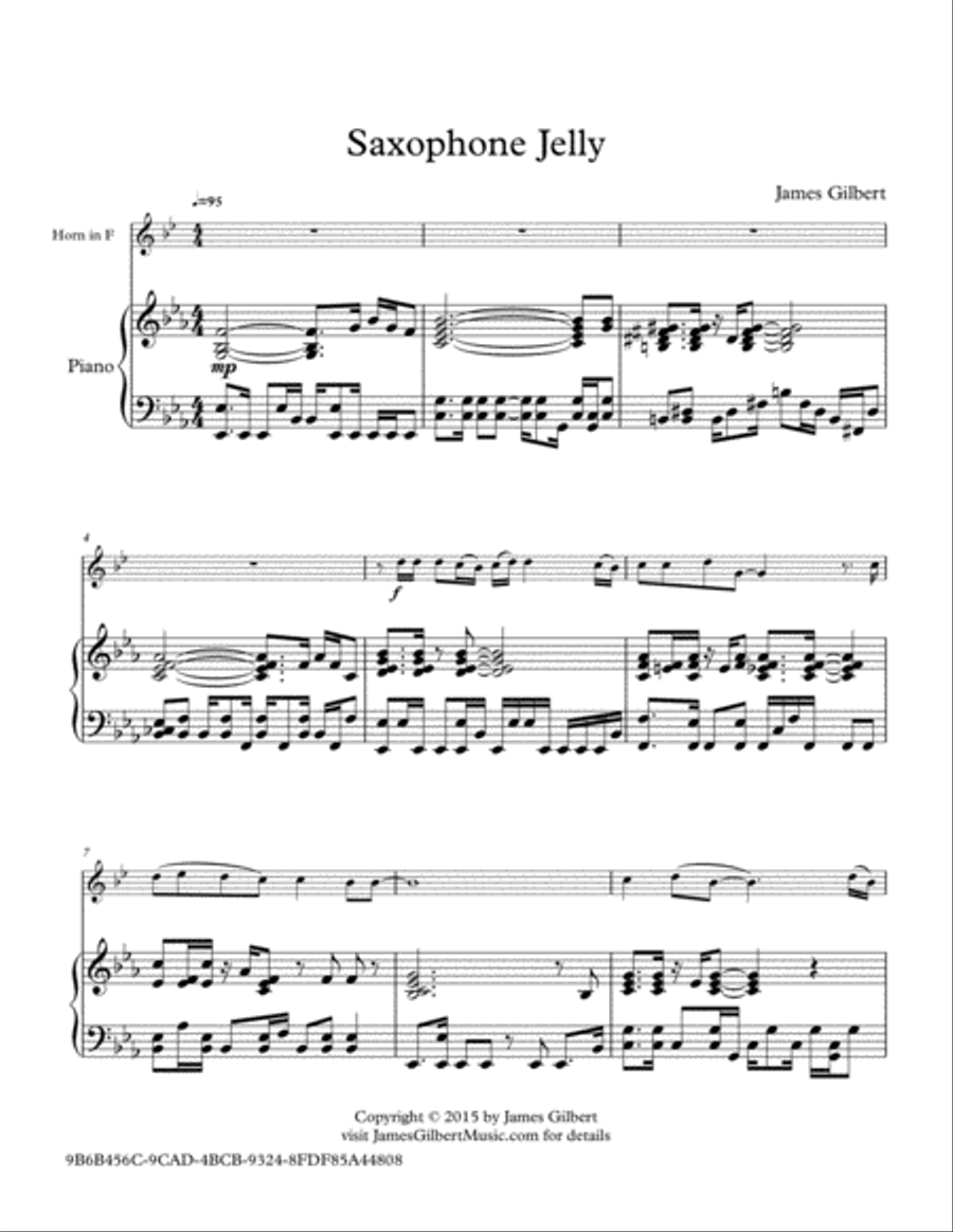 Saxophone Jelly Saxophone scores gallery preview page 1