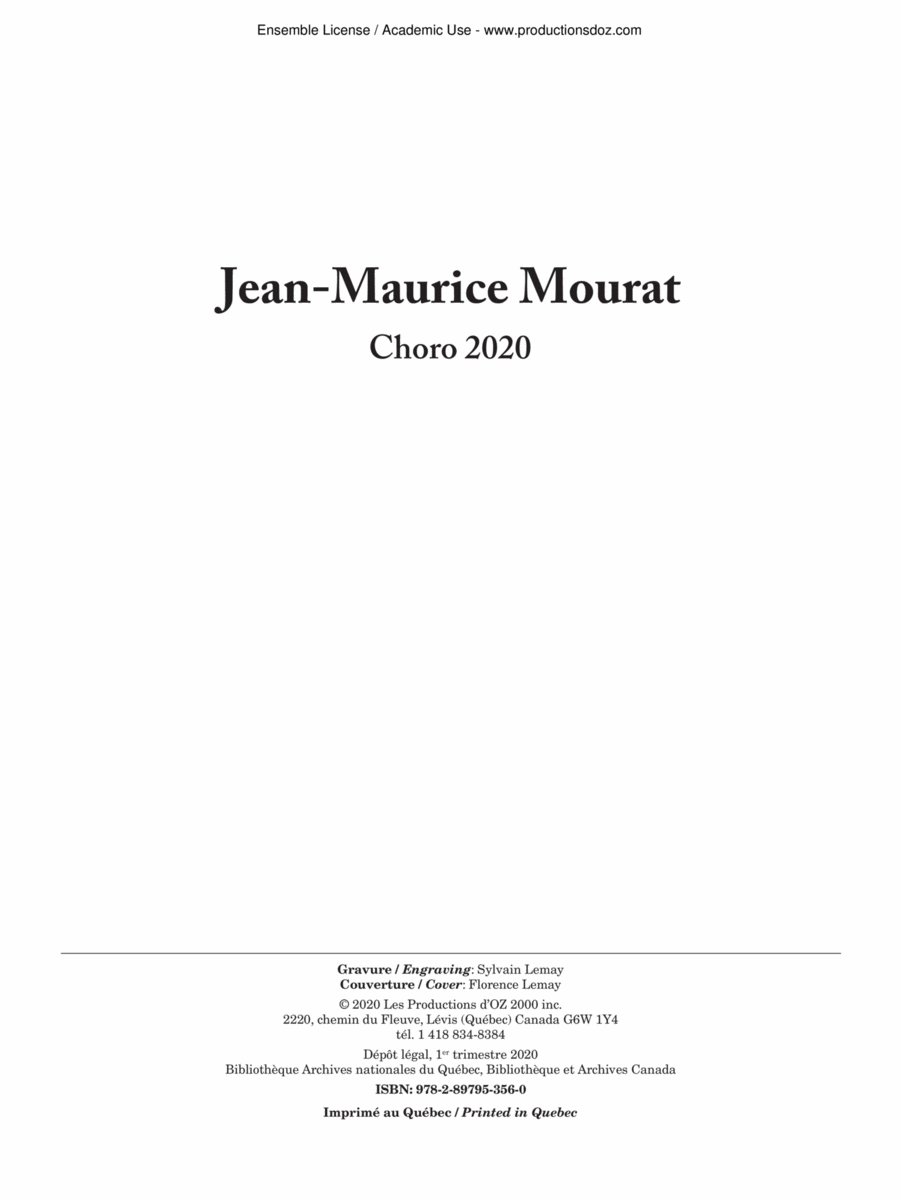Choro 2020 Choro 2020 Flute scores gallery preview page 1