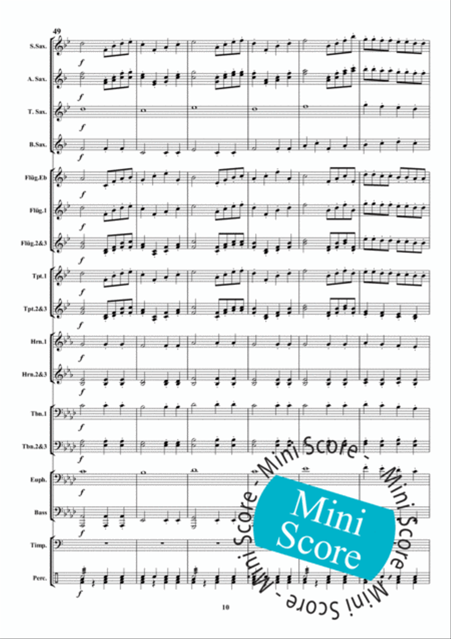 Danse des Sauvages Fanfare Band scores gallery preview page 16