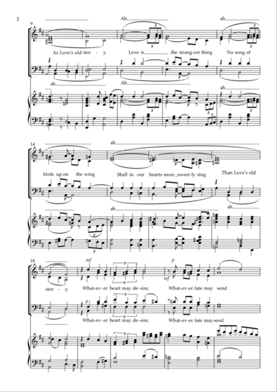 Love Is The Sweetest Thing Voice scores gallery preview page 2