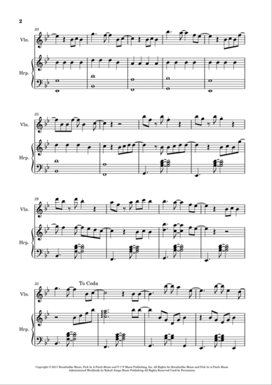 Rewrite The Stars String Duet scores gallery preview page 4