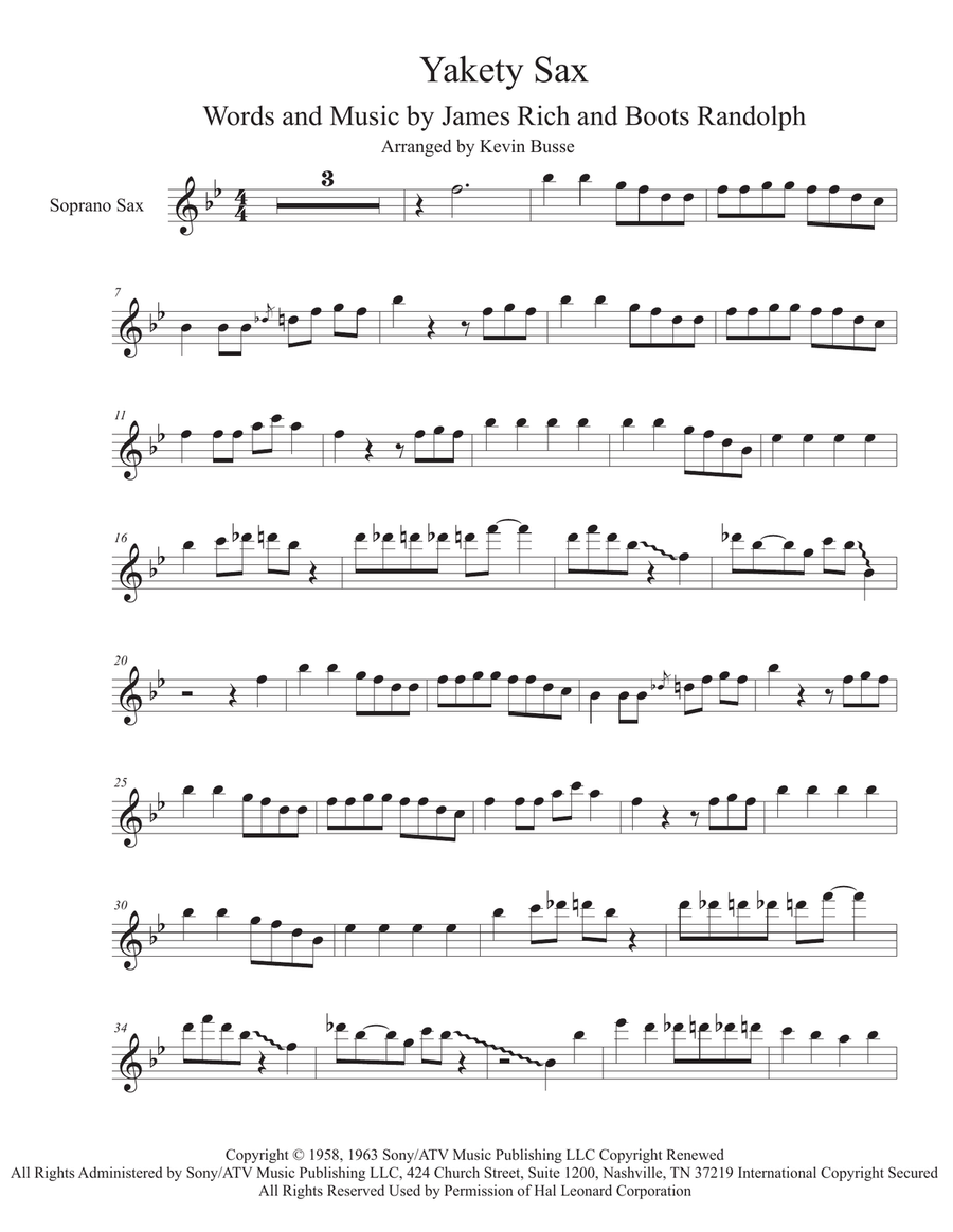 Yakety Sax Small Ensemble scores gallery preview page 1