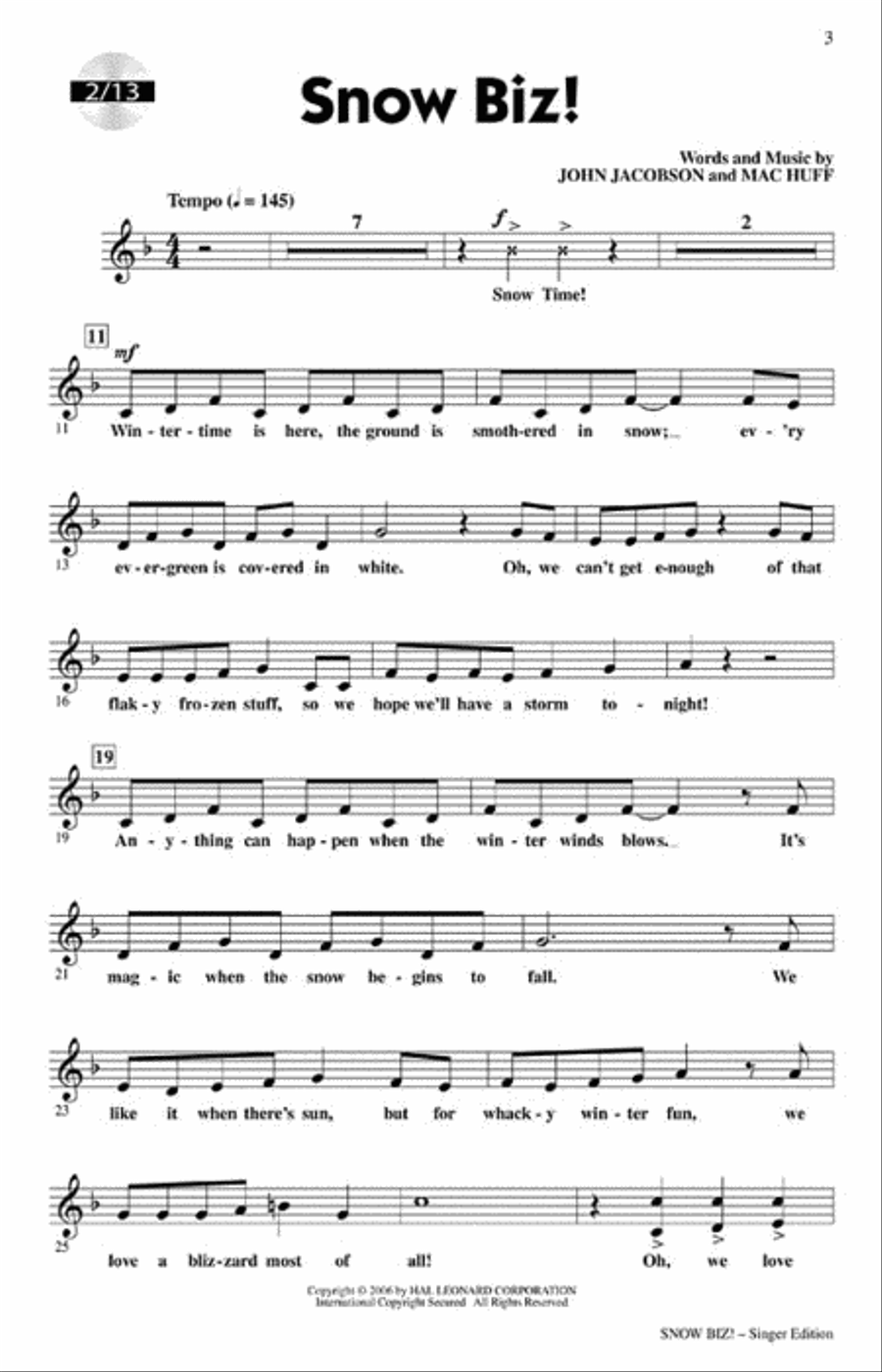 Snow Biz! Choir scores gallery preview page 3