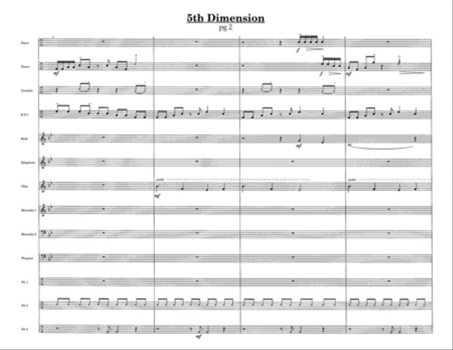 5th Dimension w/Tutor Tracks Percussion Ensemble scores gallery preview page 4